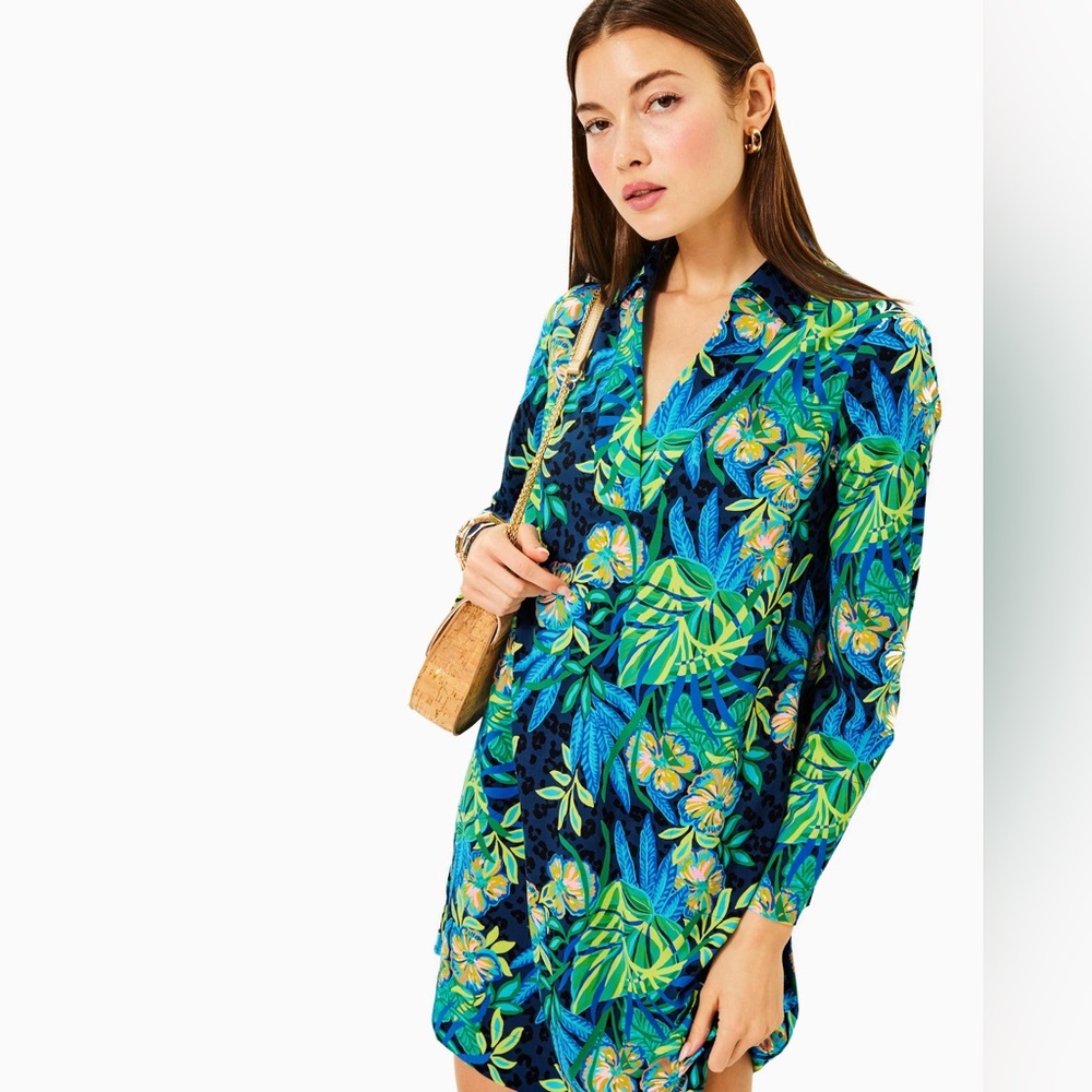 Lilly Pulitzer UPF 50+ Chessie Dress - Multi The Hottest Spot XXS